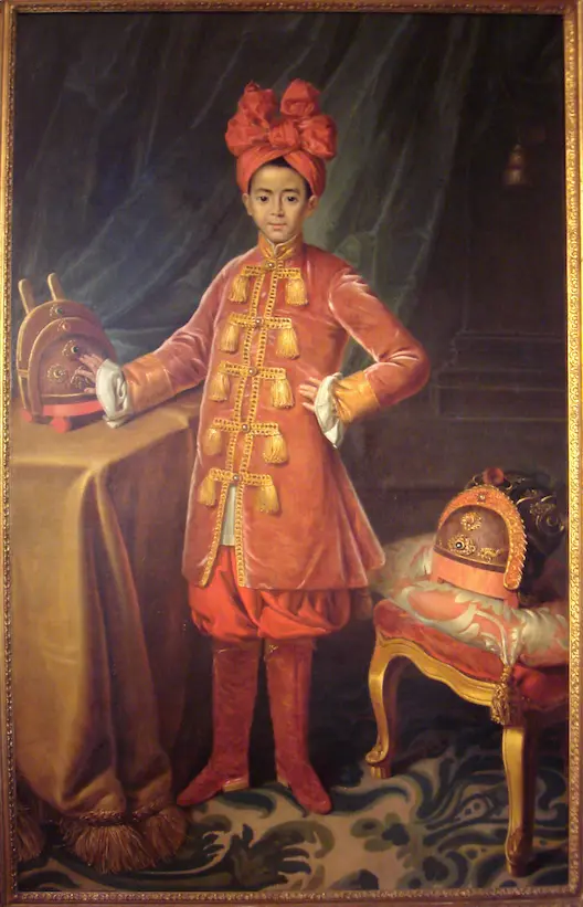 Historical portrait of Prince Canh, illustrating early international and diplomatic ties in Vietnam